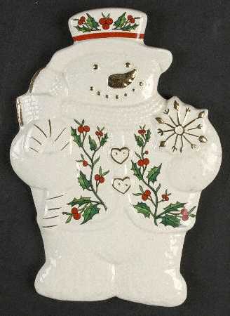Holly (Gold Trim) Snowman Trivet