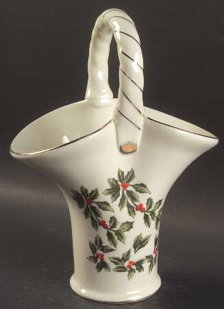 Holly (Gold Trim) Small Basket