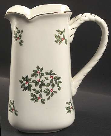 Holly (Gold Trim) 64 Oz Pitcher