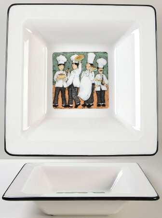 Four Chefs 12" Square Pasta Serving Bowl