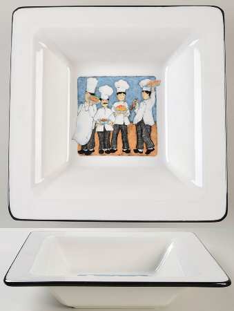 Four Chefs 12" Square Pasta Serving Bowl