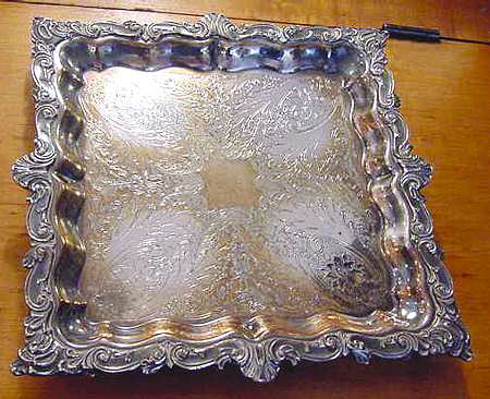 BIM3 (Silverplate, Hollowware) Square Silverplate Tray