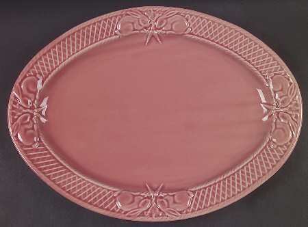 Rabbit Pink 15" Oval Serving Platter