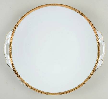 Athena Gold Handled Cake Plate