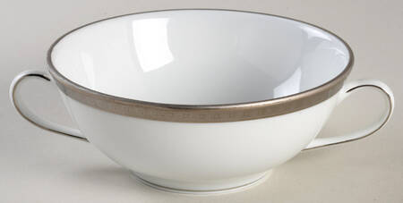 Athena Platinum Flat Cream Soup Bowl
