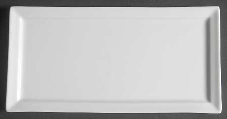 Fusion White 9" Rectangular Tray