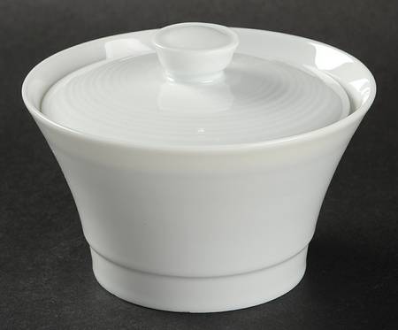 Fusion White Sugar Bowl & Lid