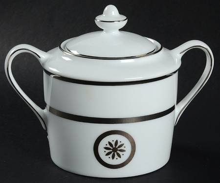 Sparte Platinum Sugar Bowl & Lid