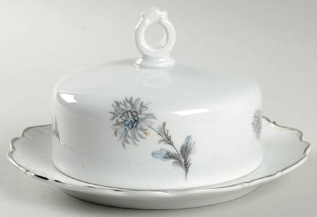 Summertime (2 Large Floral Sprays) Round Covered Butter