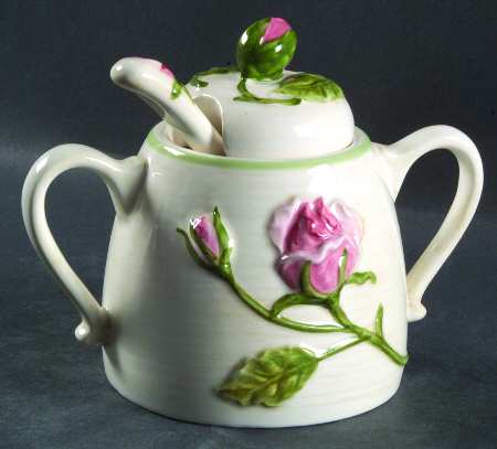 Garden Rose Sugar Bowl & Lid