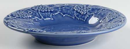 Grape Blue Large Rim Soup Bowl