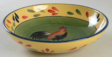 Provence Rooster Collection 9" Individual Pasta Bowl