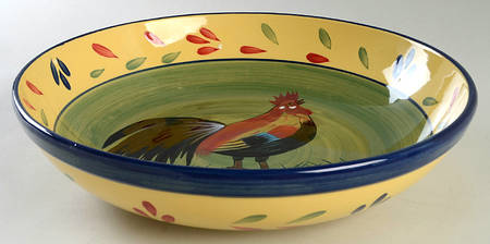 Provence Rooster Collection 13" Pasta Serving Bowl