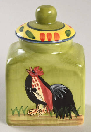 Provence Rooster Collection Small Spice Jar & Lid