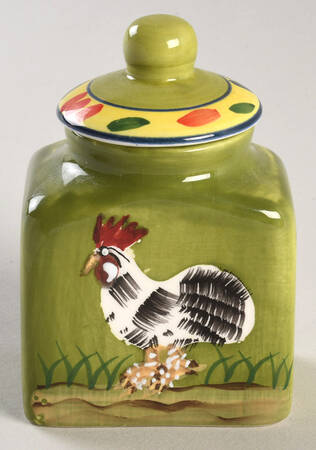 Provence Rooster Collection Small Spice Jar & Lid