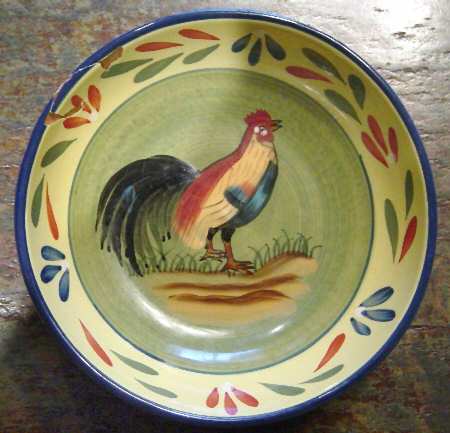 Provence Rooster Collection Coupe Soup Bowl
