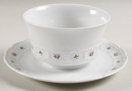 Pirouette Round Gravy Boat/Attached Underplate