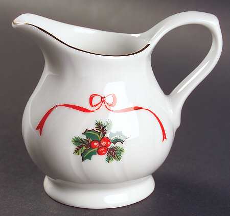 Basket of Cheer (Scalloped, Swirl Embossed) Creamer