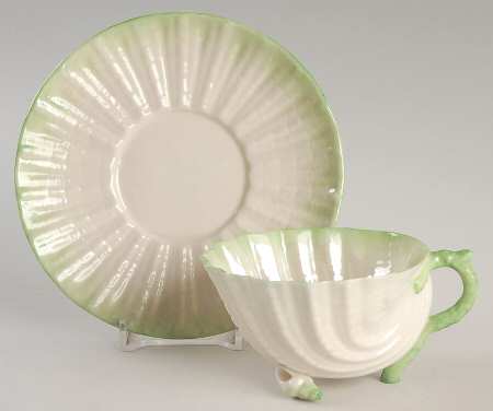 Neptune Green Footed Cup & Saucer Set
