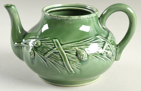 Pine Green Teapot No Lid