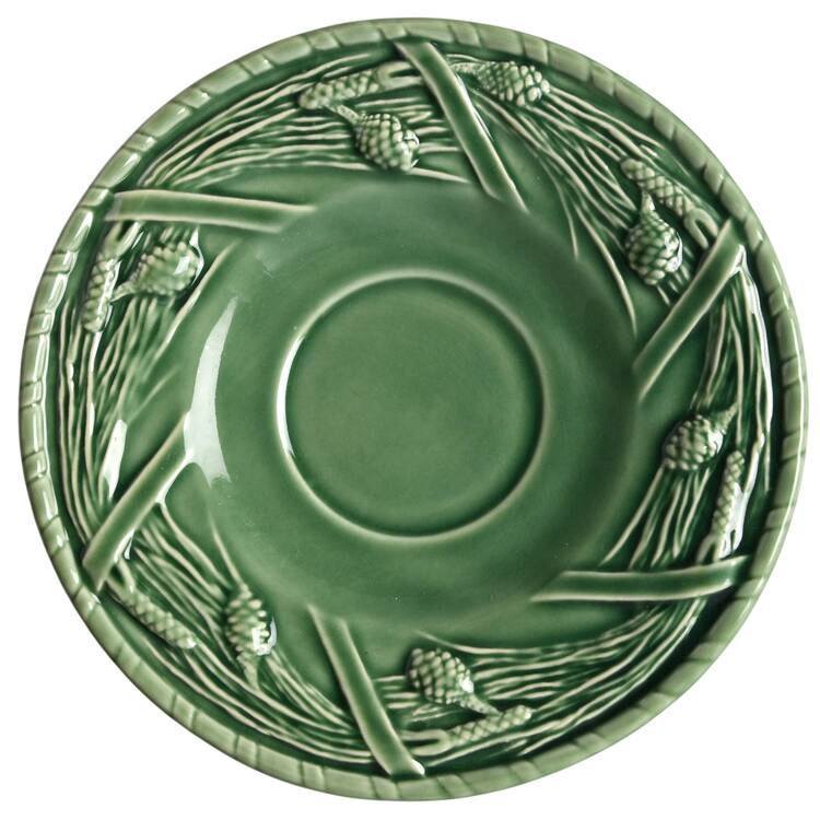 Pine Green Saucer for Flat Cup