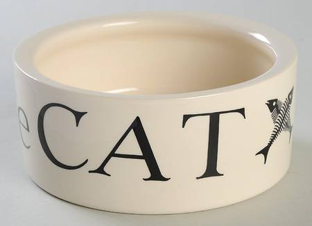 Black Toast & Marmalade Cat Bowl