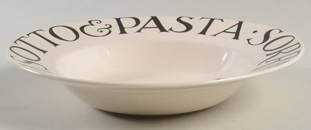 Black Toast & Marmalade Large Rim Soup Bowl