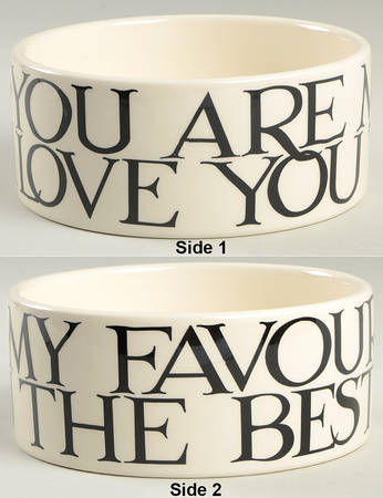 Black Toast & Marmalade Pet Bowl