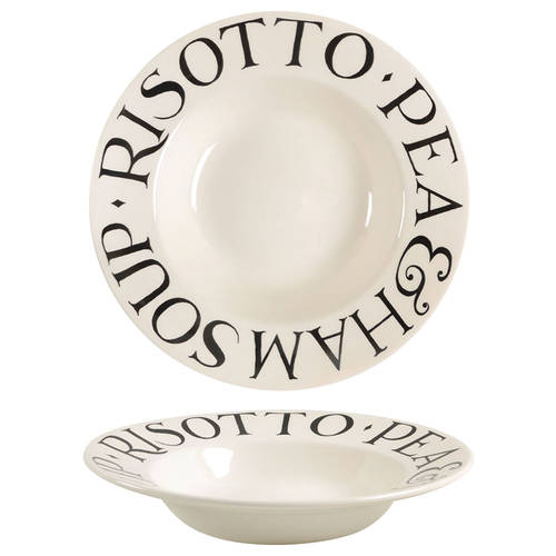 Black Toast & Marmalade Large Rim Soup Bowl