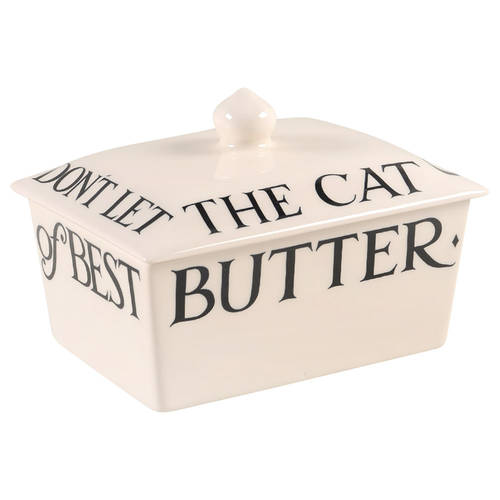 Black Toast & Marmalade Rectangular Covered Butter