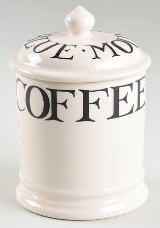 Black Toast & Marmalade Coffee Canister & Lid