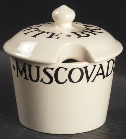 Black Toast & Marmalade Sugar Bowl & Lid