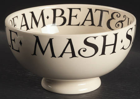 Black Toast & Marmalade 7" Round Vegetable Bowl
