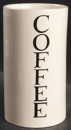 Black Toast & Marmalade Coffee Canister No Lid