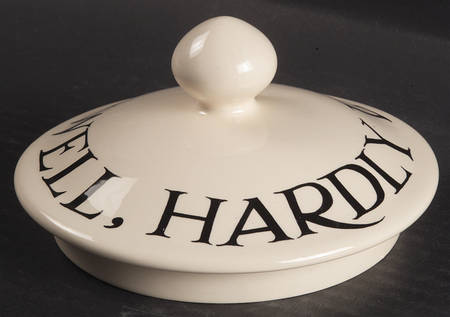Black Toast & Marmalade Lid for Biscuit Barrel