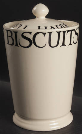 Black Toast & Marmalade Biscuit Barrel & Lid