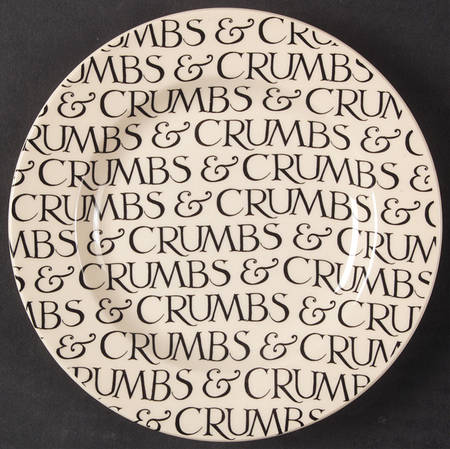Black Toast & Marmalade Bread & Butter Plate