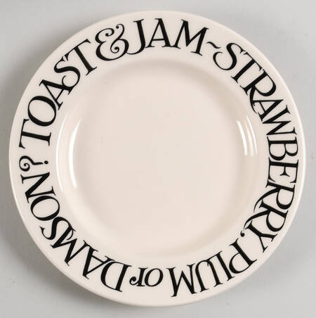 Black Toast & Marmalade Salad Plate