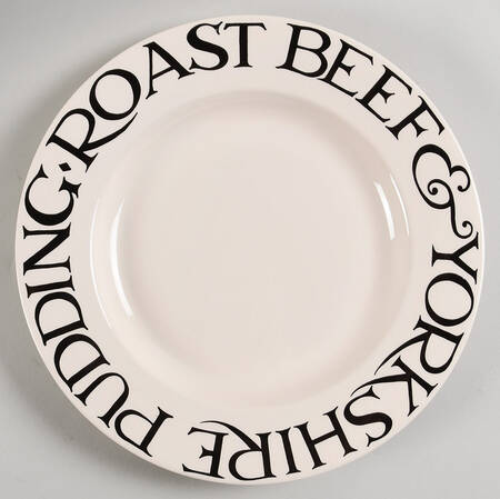 Black Toast & Marmalade Dinner Plate