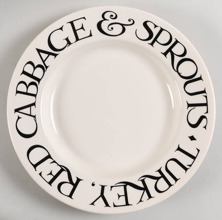 Black Toast & Marmalade Dinner Plate
