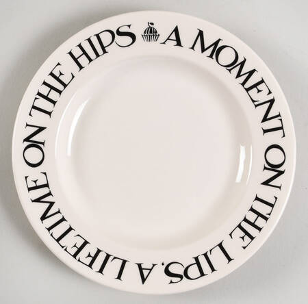 Black Toast & Marmalade Bread & Butter Plate