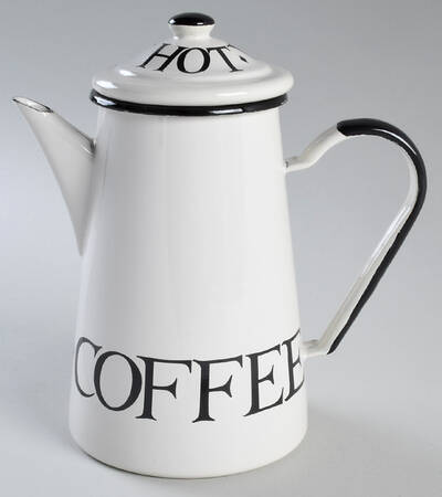 Black Toast & Marmalade Enamel Coffee Pot & Lid