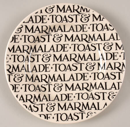 Black Toast & Marmalade Salad Plate