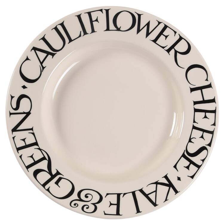 Black Toast & Marmalade Dinner Plate