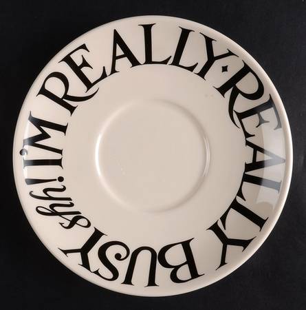 Black Toast & Marmalade Saucer for Breakfast Cup
