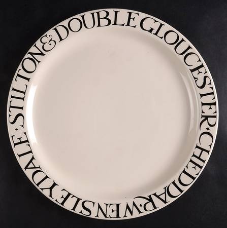 Black Toast & Marmalade 13" Chop Plate (Round Platter)