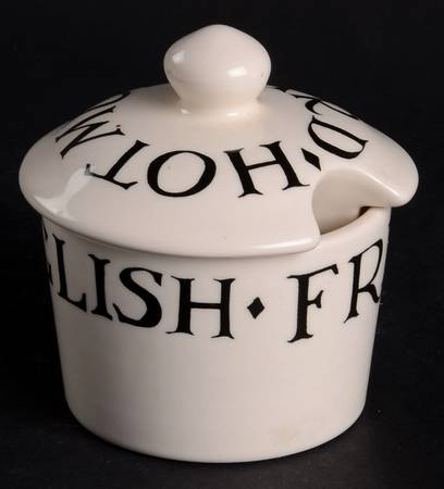 Black Toast & Marmalade Toy Sugar Bowl & Lid