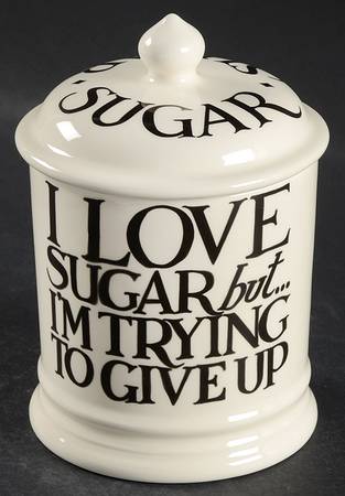 Black Toast & Marmalade Sugar Canister & Lid