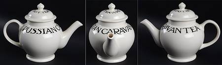 Black Toast & Marmalade Small Teapot & Lid