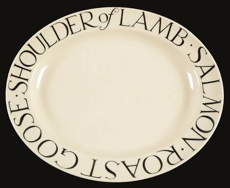 Black Toast & Marmalade 17" Oval Serving Platter